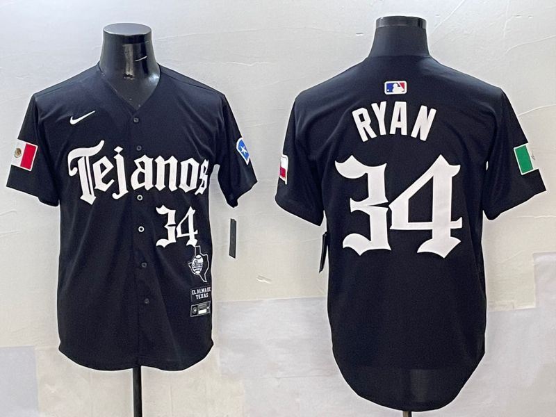 Men Texas Rangers #34 Ryan Black Five generations Joint Name 2025 Nike MLB Jersey style 5
